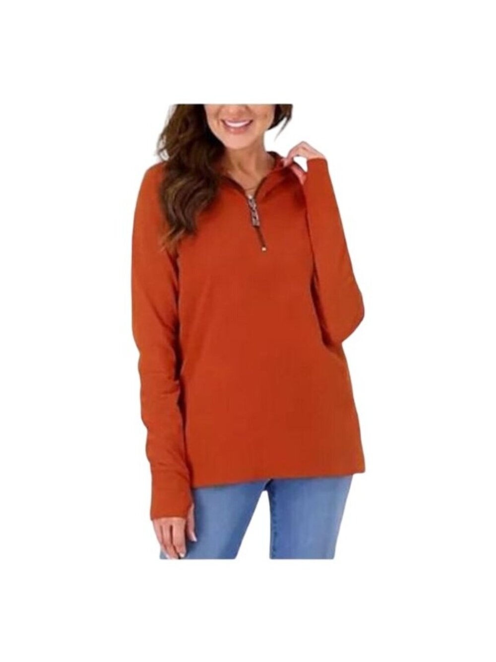 Belle by Kim Gravel Hoodie XXS Slub Knit Signature Zip Cinnamon Stick NEW